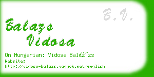 balazs vidosa business card